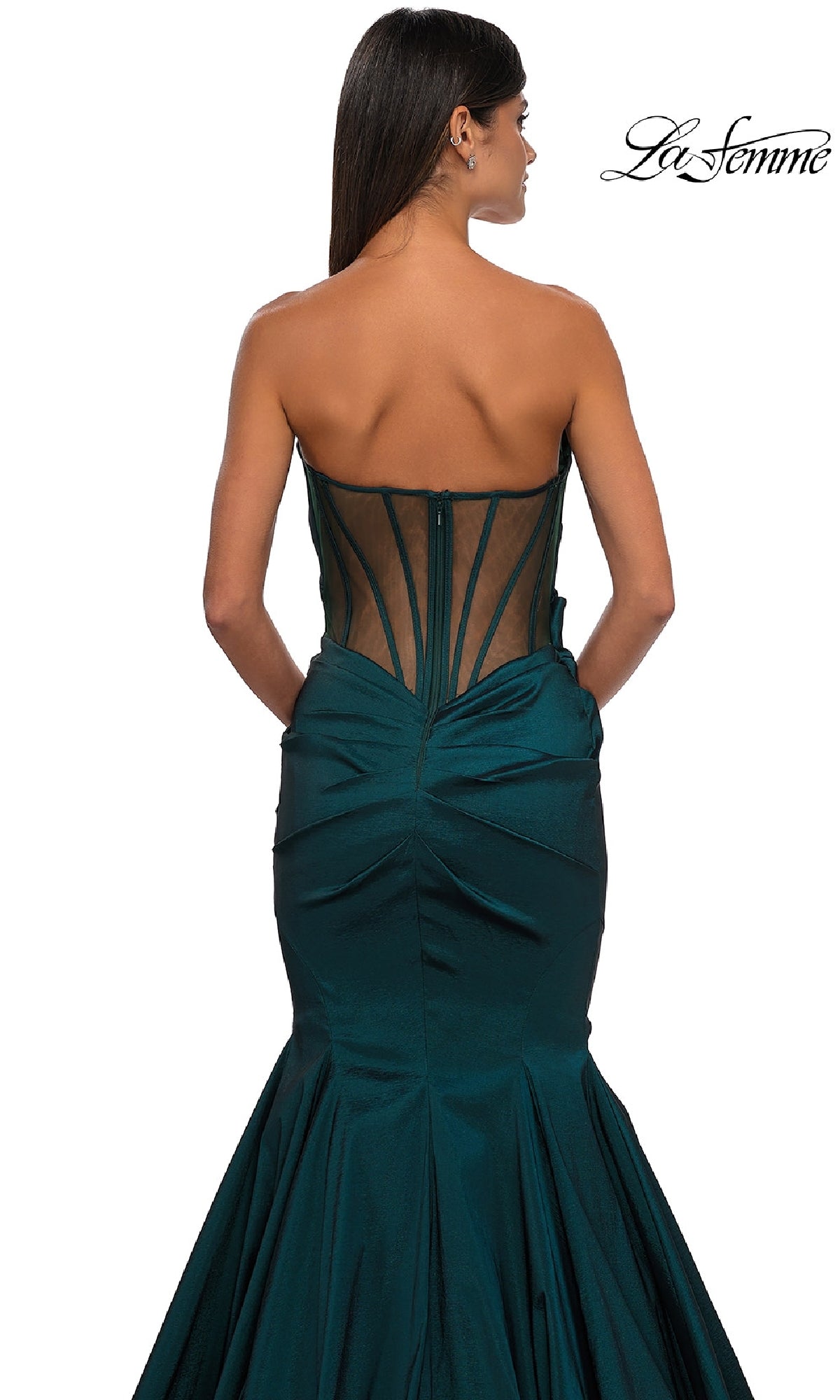 Strapless Long Mermaid Prom Dress: La Femme 32791