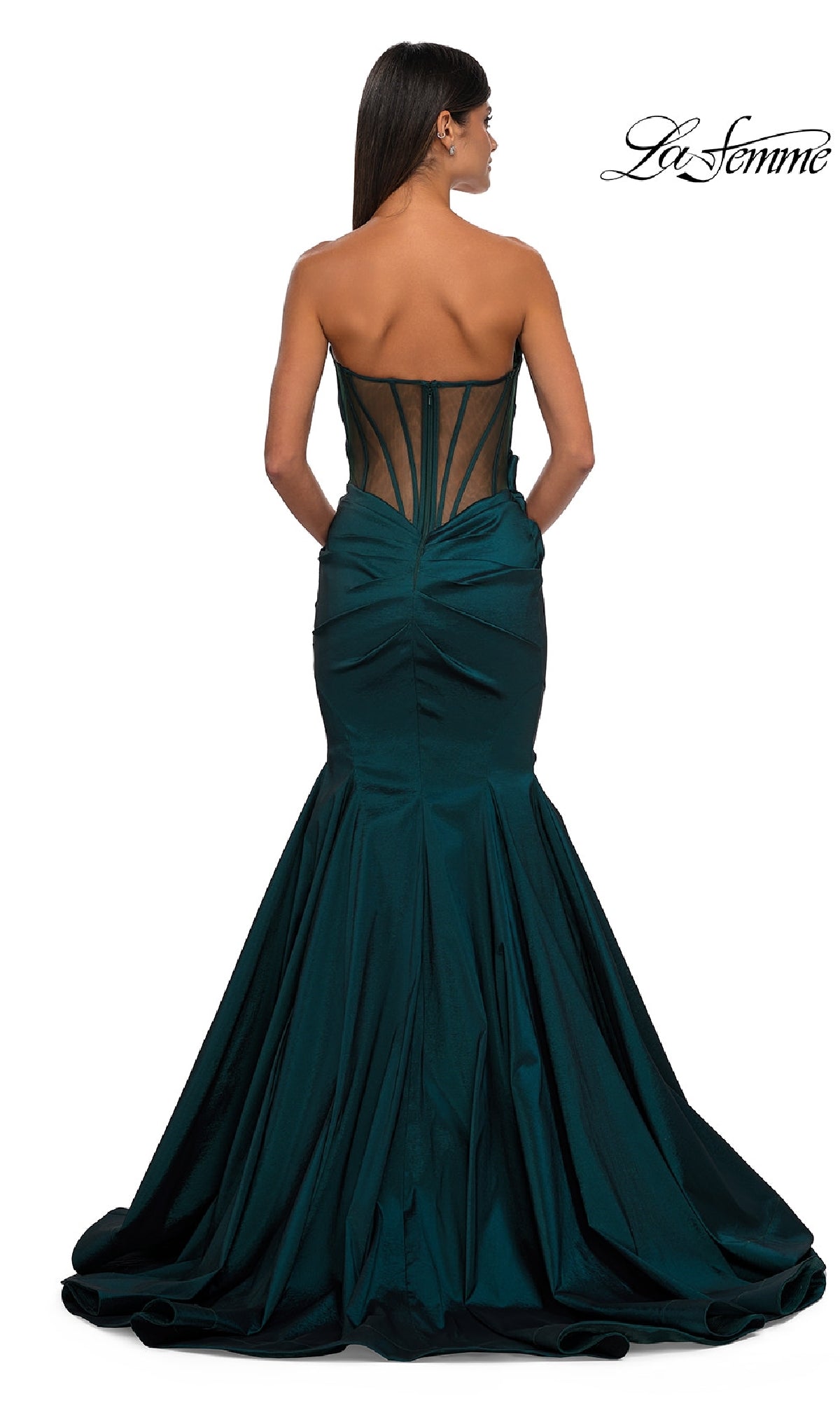 Strapless Long Mermaid Prom Dress: La Femme 32791