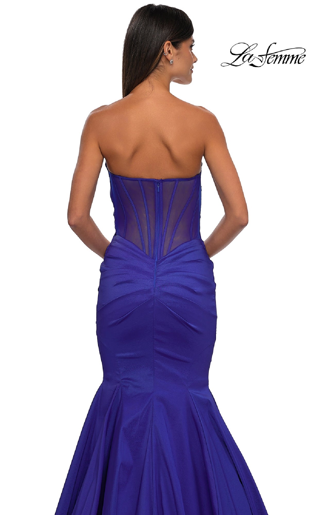 Strapless Long Mermaid Prom Dress: La Femme 32791