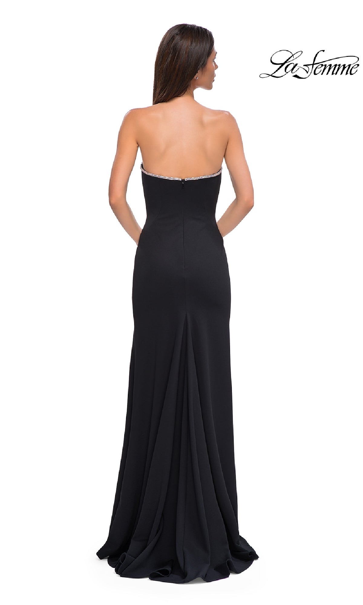 Strapless Long Jersey Prom Dress: La Femme 32854