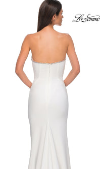 Strapless Long Jersey Prom Dress: La Femme 32854