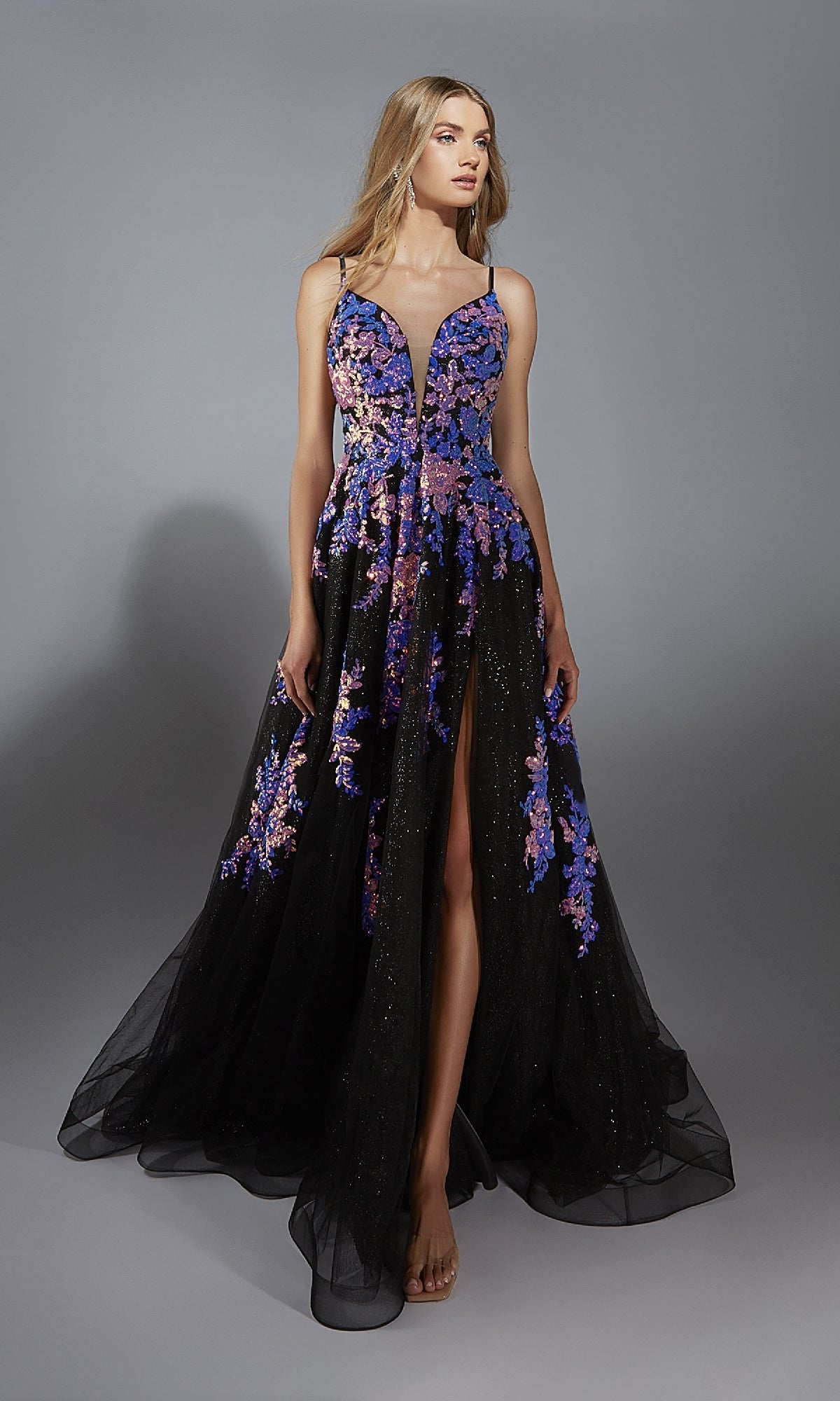 A-Line Glitter Prom Dress: Aerie Couture 328