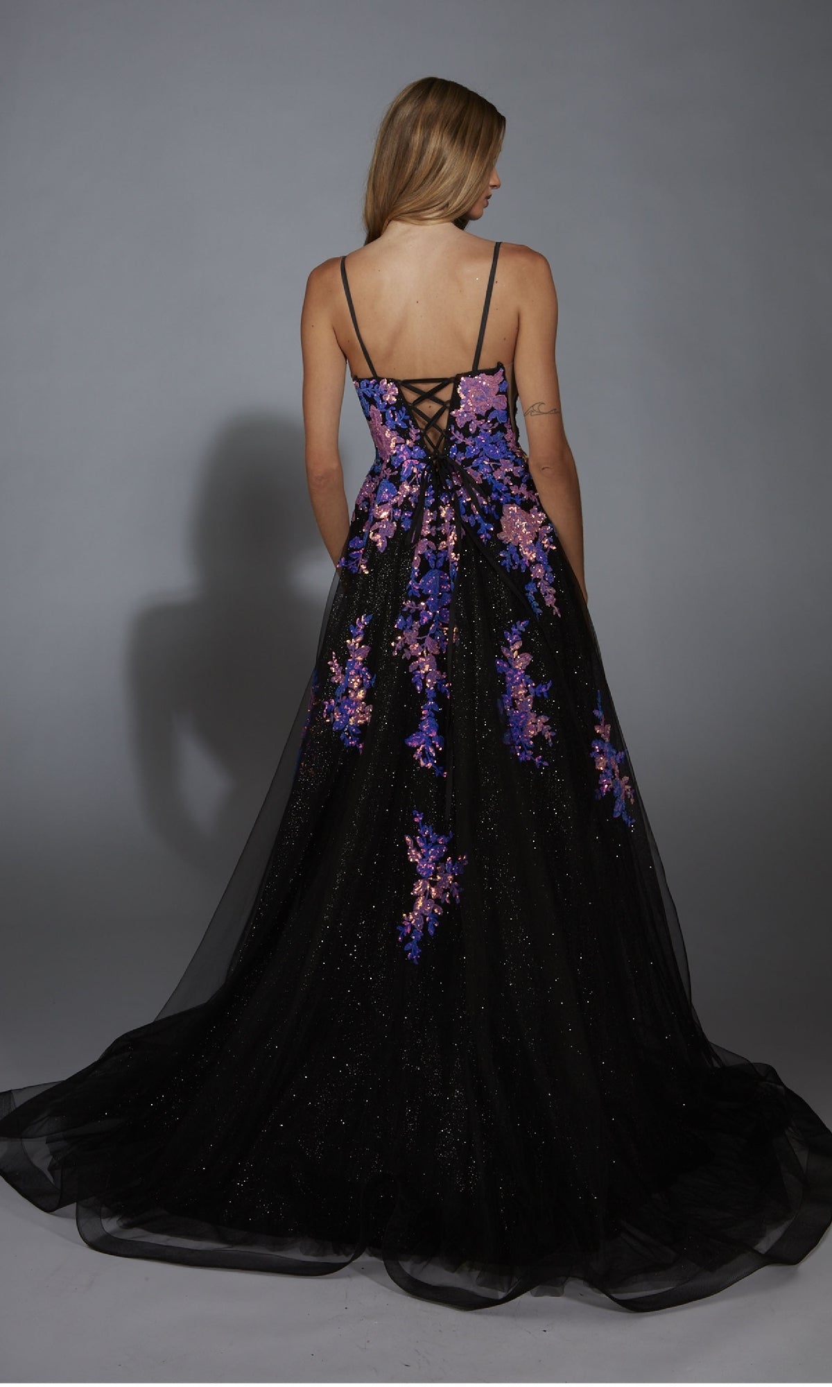 A-Line Glitter Prom Dress: Aerie Couture 328