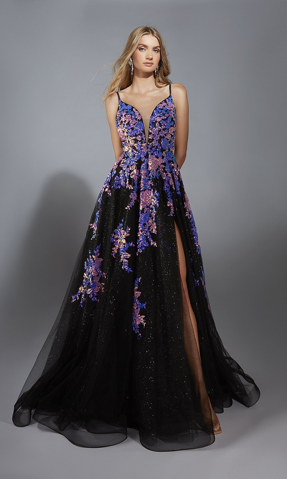 A-Line Glitter Prom Dress: Aerie Couture 328