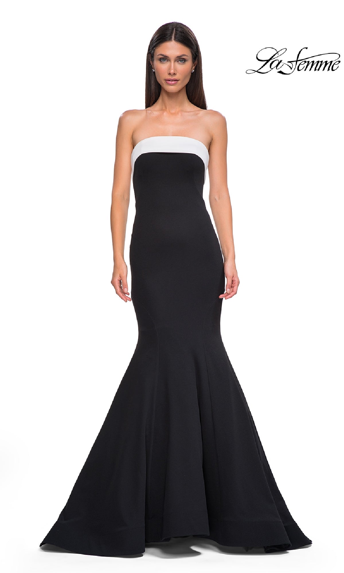 Classic Black Mermaid Prom Dress: La Femme 32914