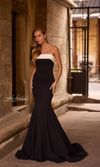 Classic Black Mermaid Prom Dress: La Femme 32914