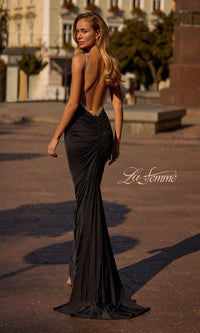 Backless Ruched Long Prom Dress: La Femme 32970