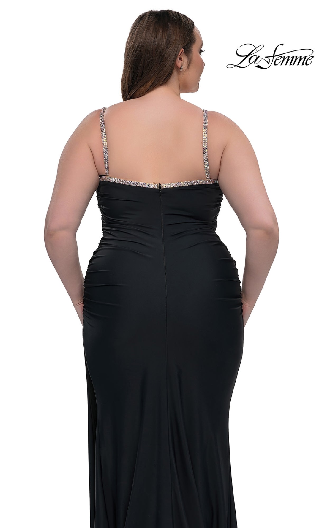 Long Plus-Size Prom Dress: La Femme 32992