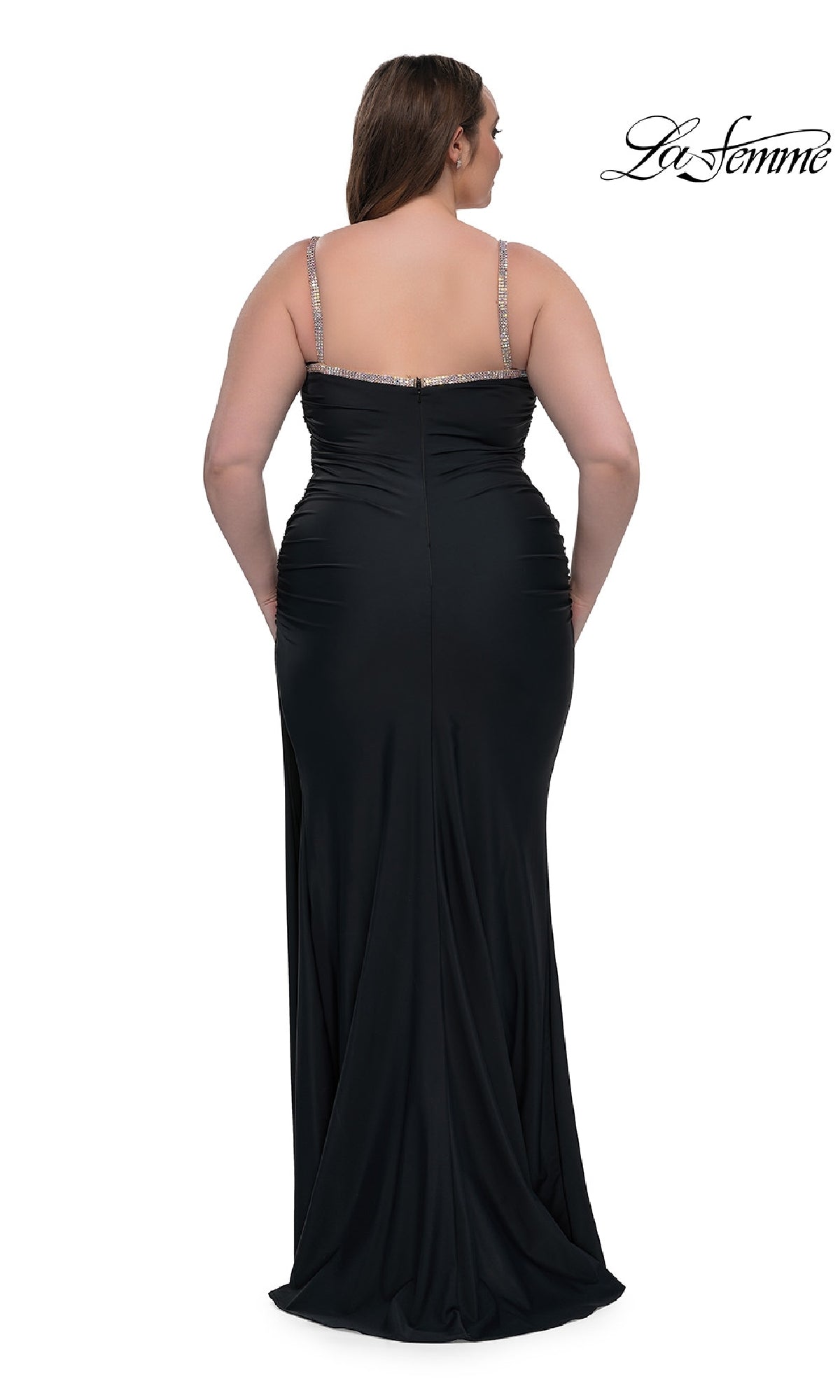 Long Plus-Size Prom Dress: La Femme 32992