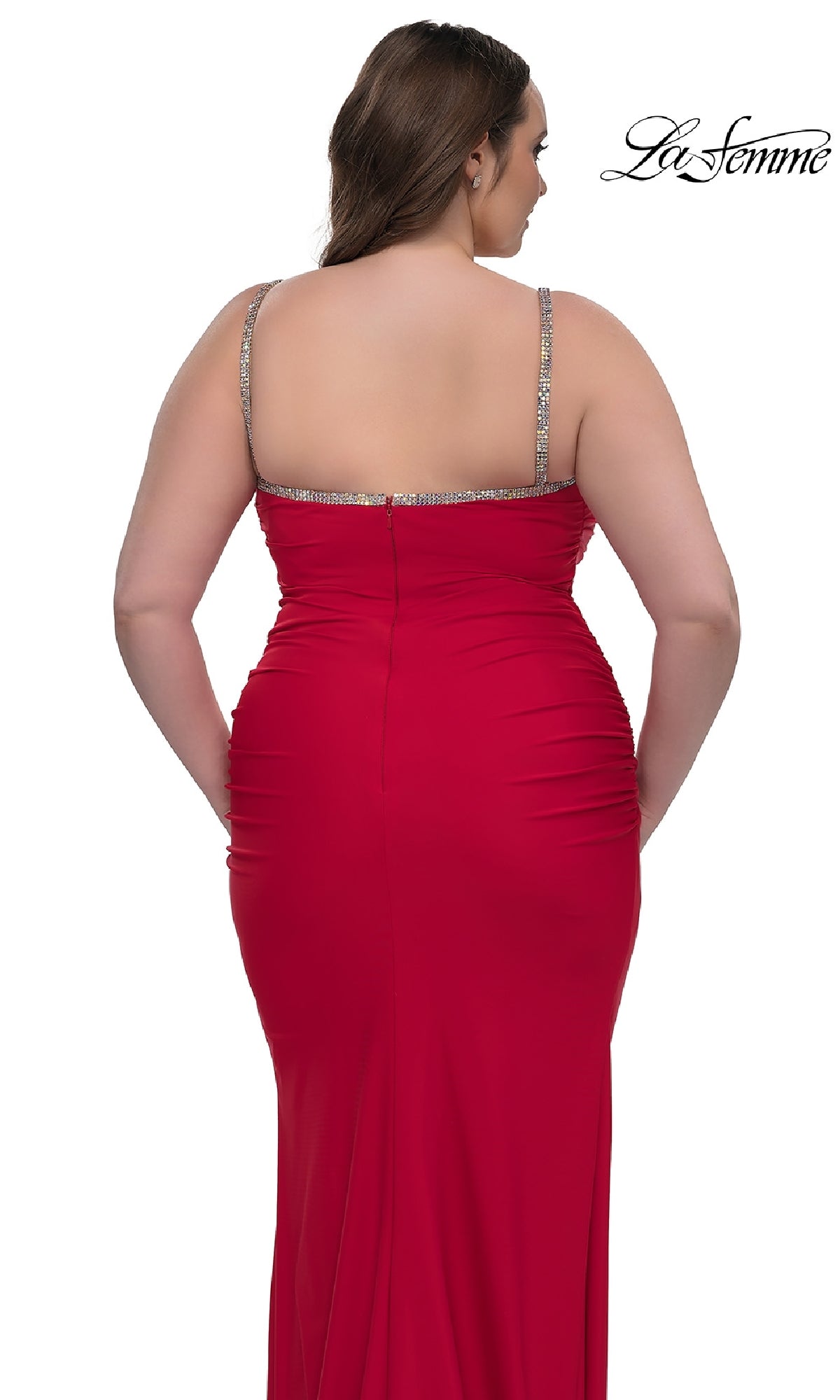 Long Plus-Size Prom Dress: La Femme 32992