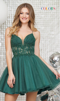 Colors Dress A-Line Short Homecoming Dress 3342