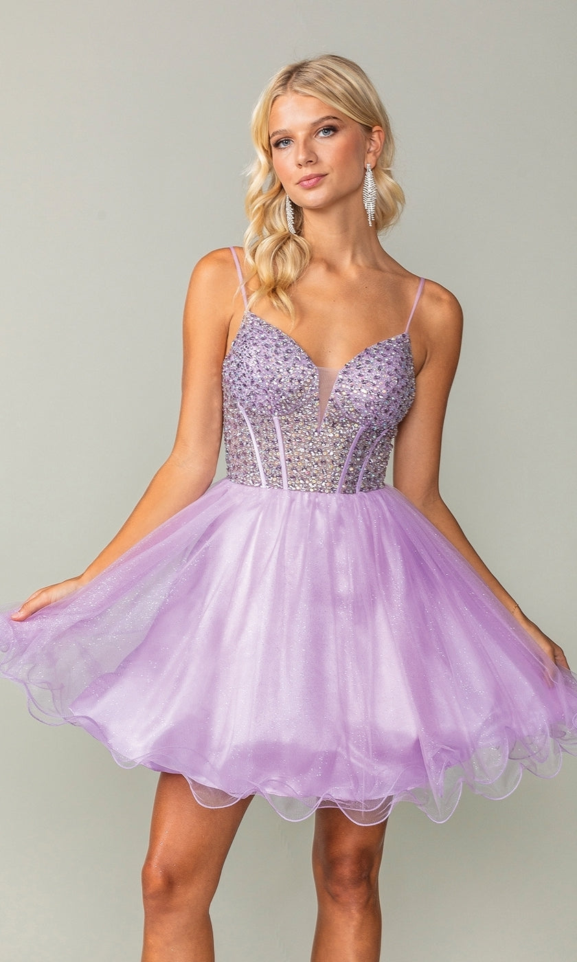 Short Tulle A-line Homecoming Dress CD0188 – Sparkly Gowns