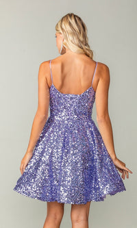 Short Sequin A-Line Homecoming Dress 3356