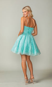 Short A-Line Sequin Homecoming Dress 3359