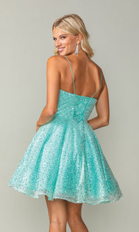 Short A-Line Sequin Homecoming Dress 3359