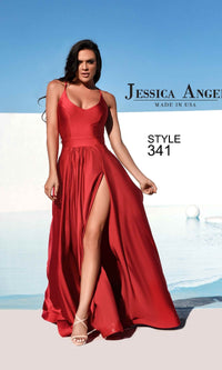 Strappy Long A-Line Prom Dress: Jessica Angel 341