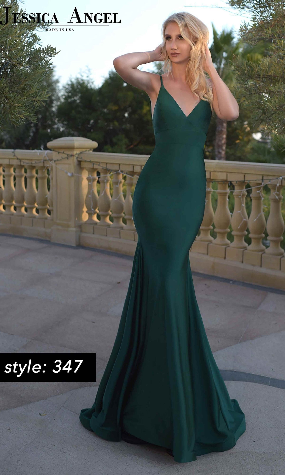 Open-Back Long Prom Dress: Jessica Angel 347