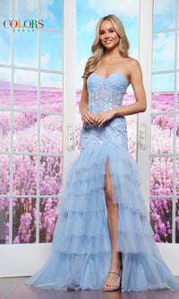 Sheer-Bodice Mermaid Prom Dress: Colors Dress 3471