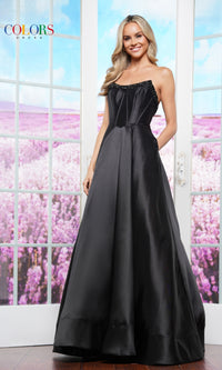 Strapless Corset Prom Ball Gown: Colors Dress 3478