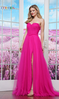 Sheer-Corset Ball Gown for Prom: Colors Dress 3486