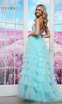 Tiered Ruffle Prom Ball Gown: Colors Dress 3492