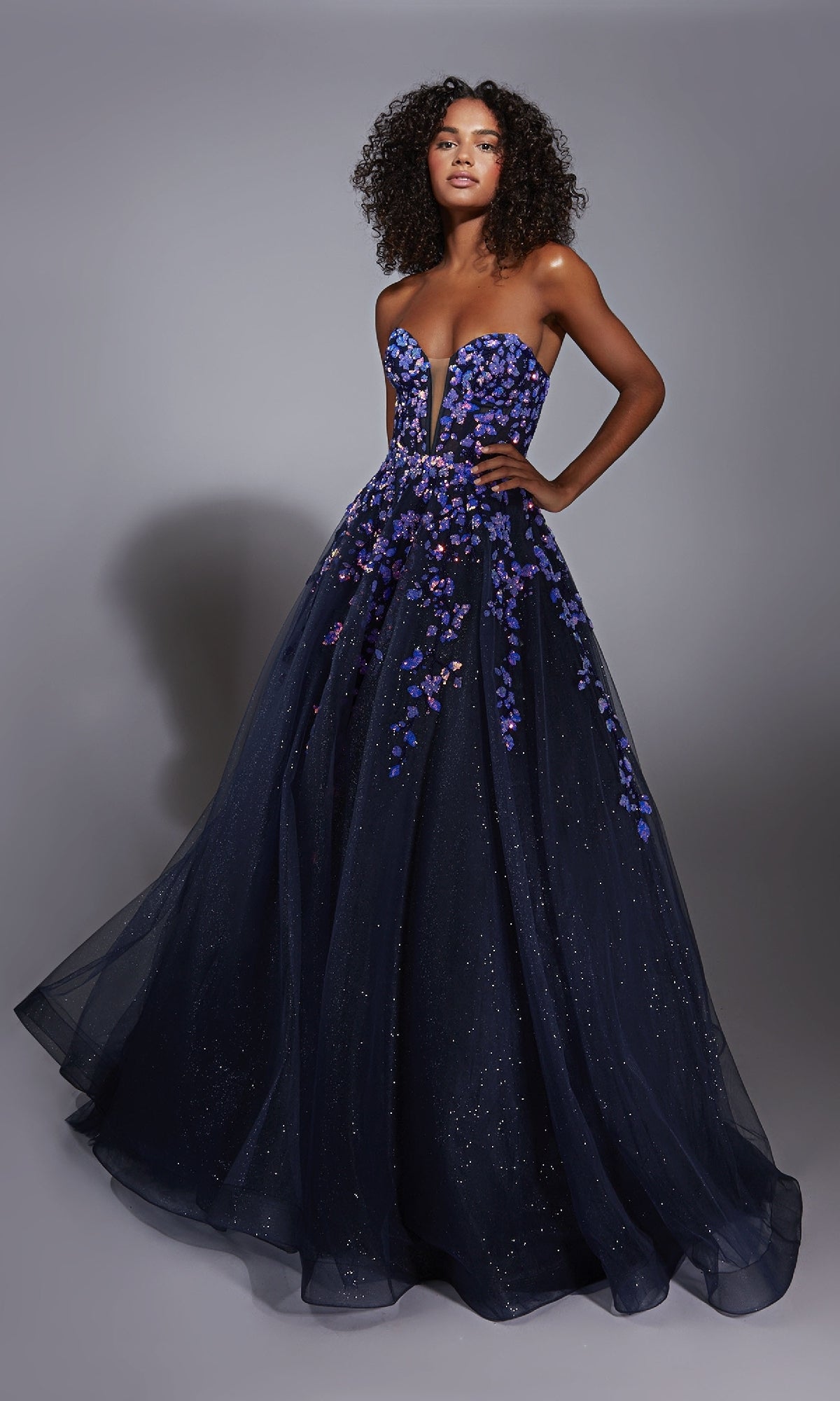 Navy Blue Prom Ball Gown: Aerie Couture 350