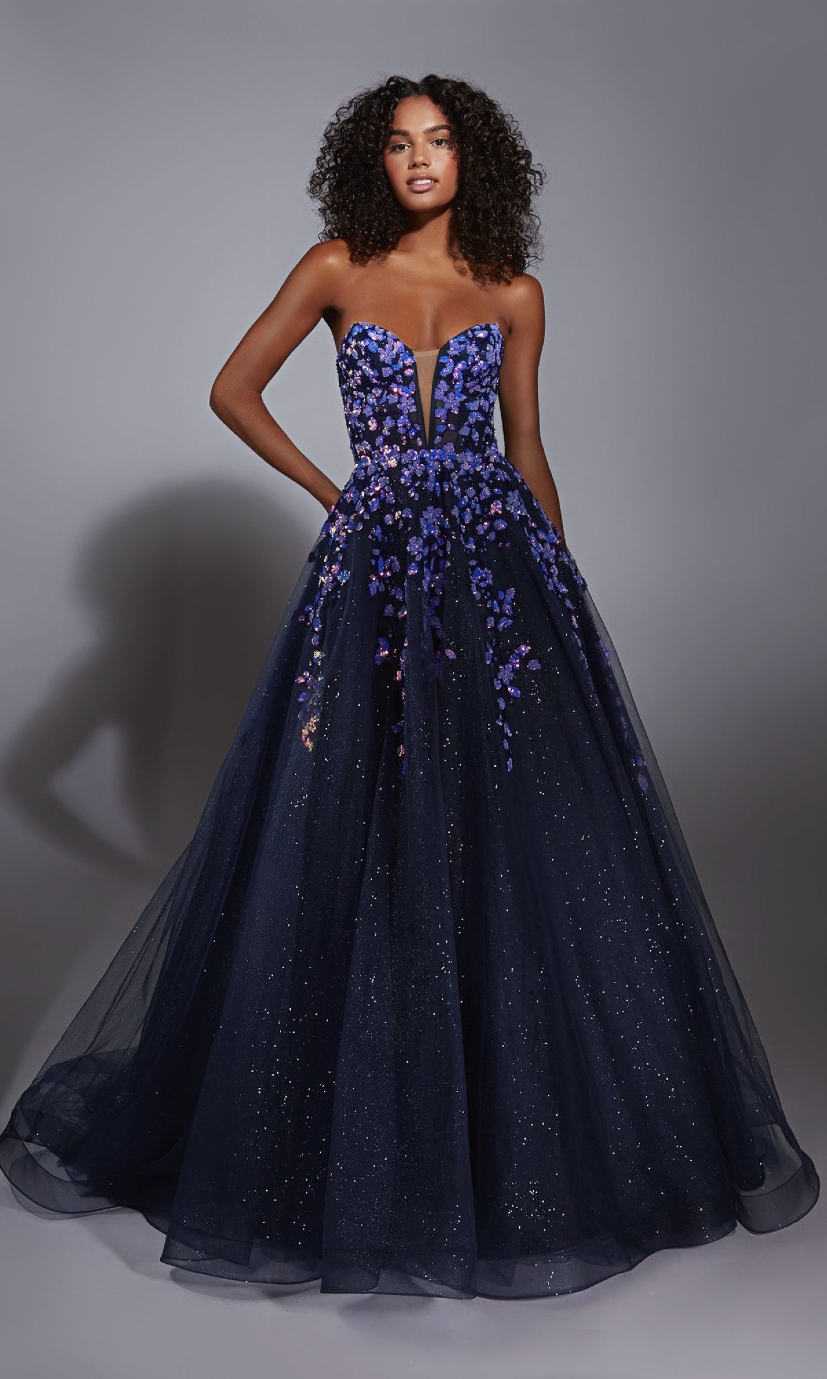 Navy Blue Prom Ball Gown: Aerie Couture 350