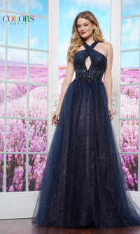 Glitter Tulle Prom Ball Gown: Colors Dress 3514