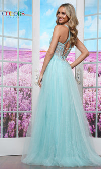 Glitter Tulle Prom Ball Gown: Colors Dress 3514