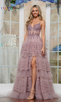 Mini-Ruffle Prom Ball Gown: Colors Dress 3515