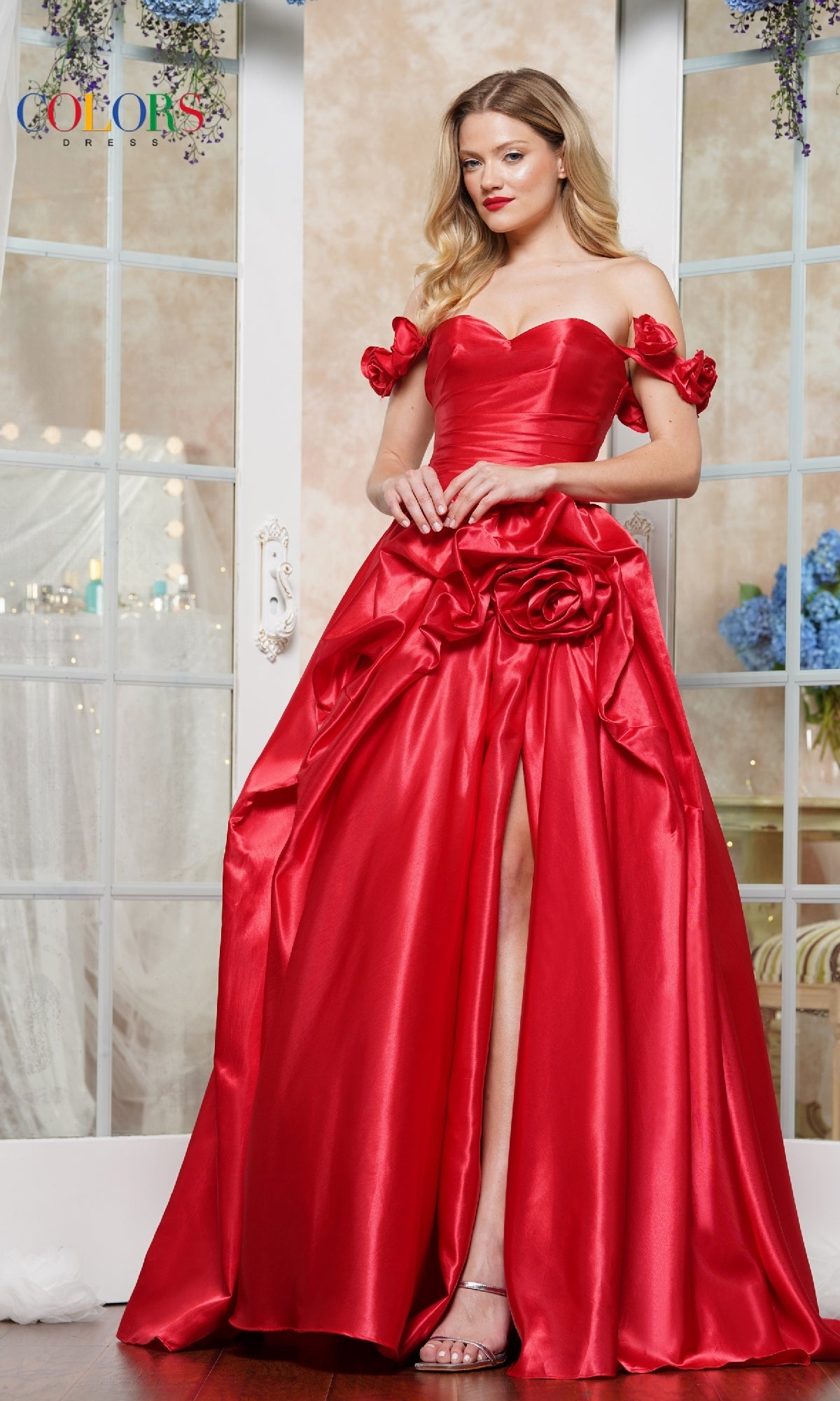 Off-the-Shoulder Prom Ball Gown: Colors Dress 3521