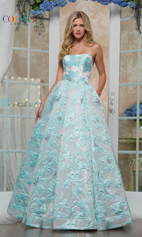 Flower Print Prom Ball Gown: Colors Dress 3527