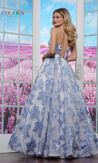 Flower Print Prom Ball Gown: Colors Dress 3527