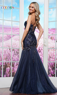 Embroidered Mermaid Prom Dress: Colors Dress 3529