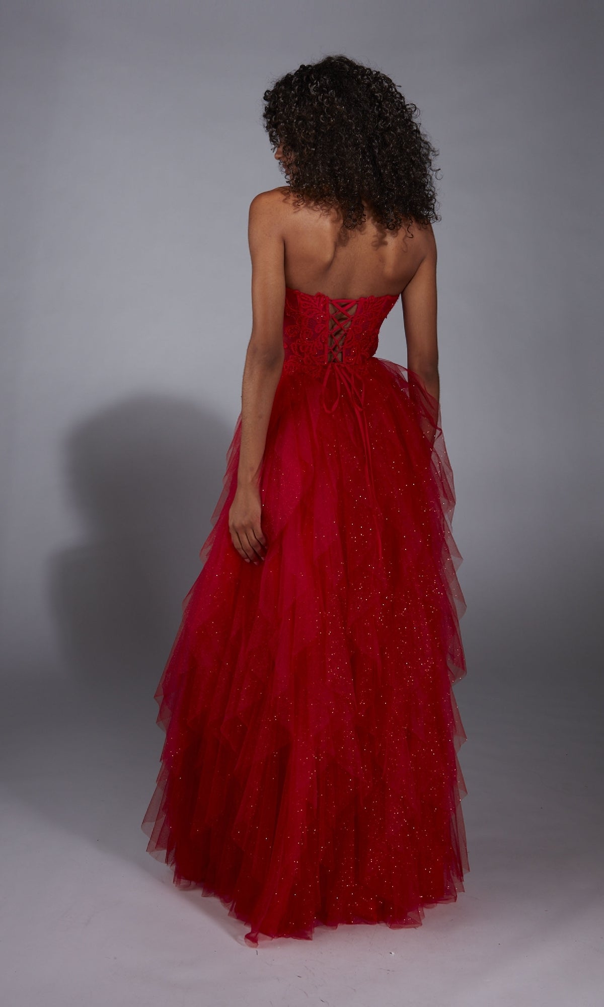 A-Line Glitter Prom Dress: Aerie Couture 356