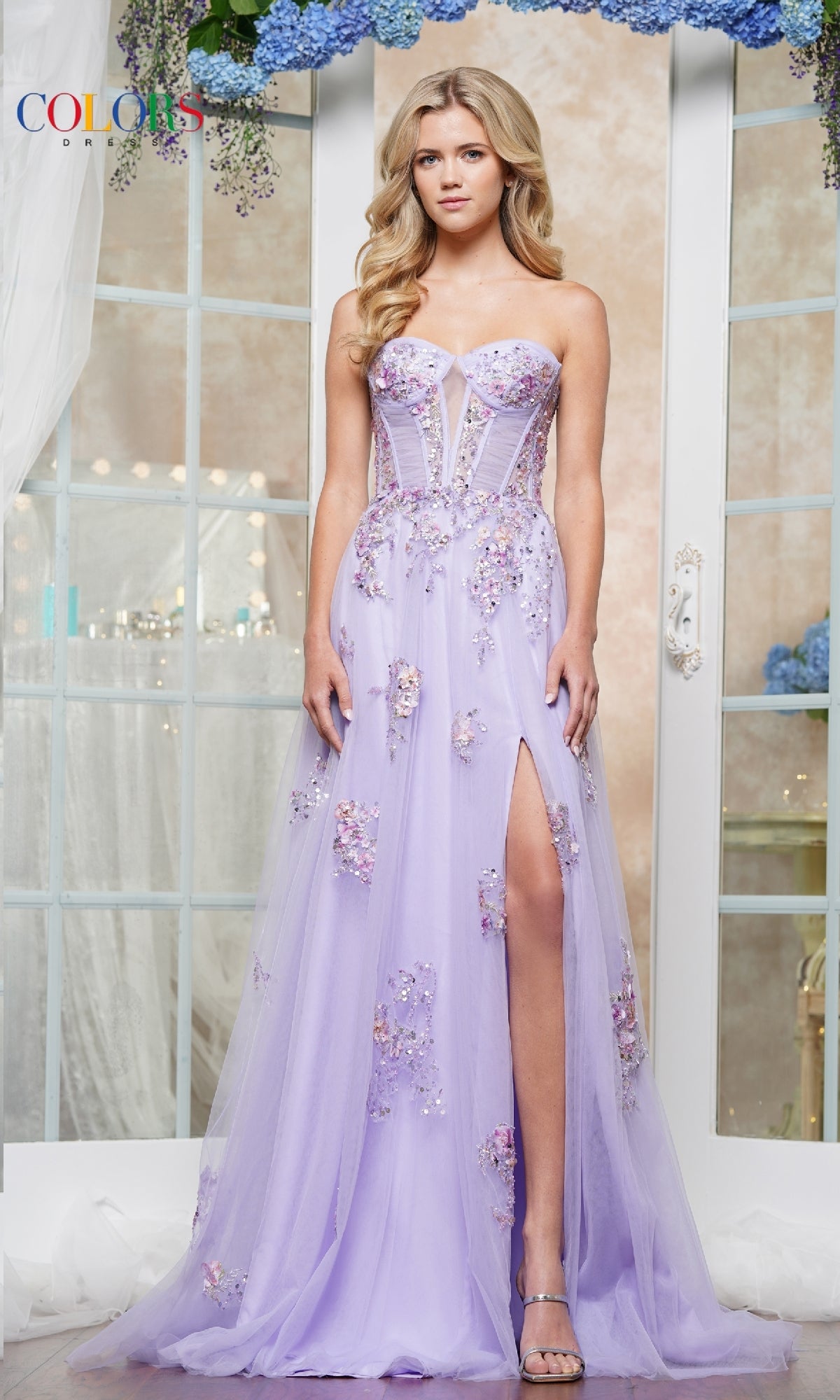 Strapless Long Prom Ball Gown: Colors Dress 3575