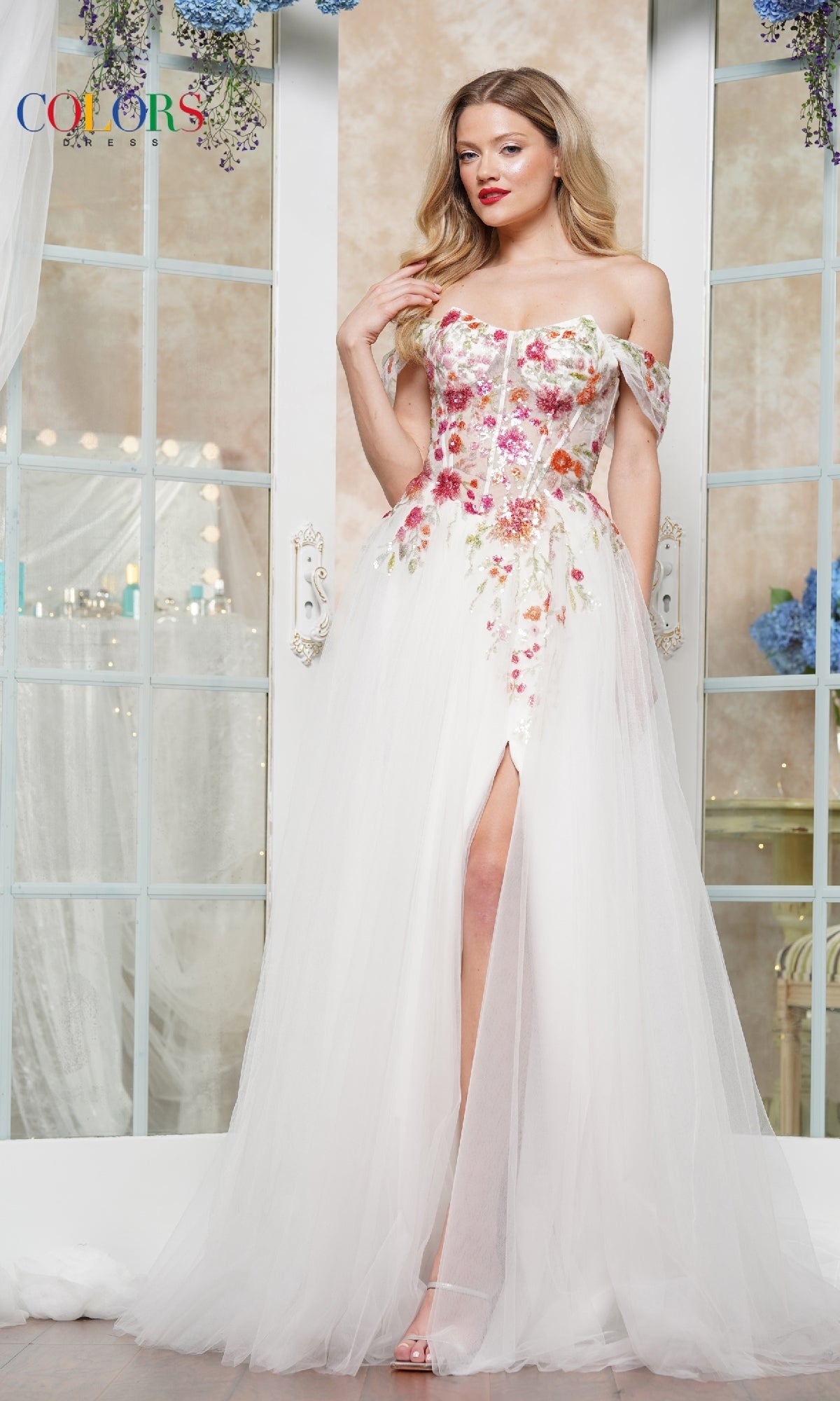 Off-Shoulder Prom Ball Gown: Colors Dress 3609