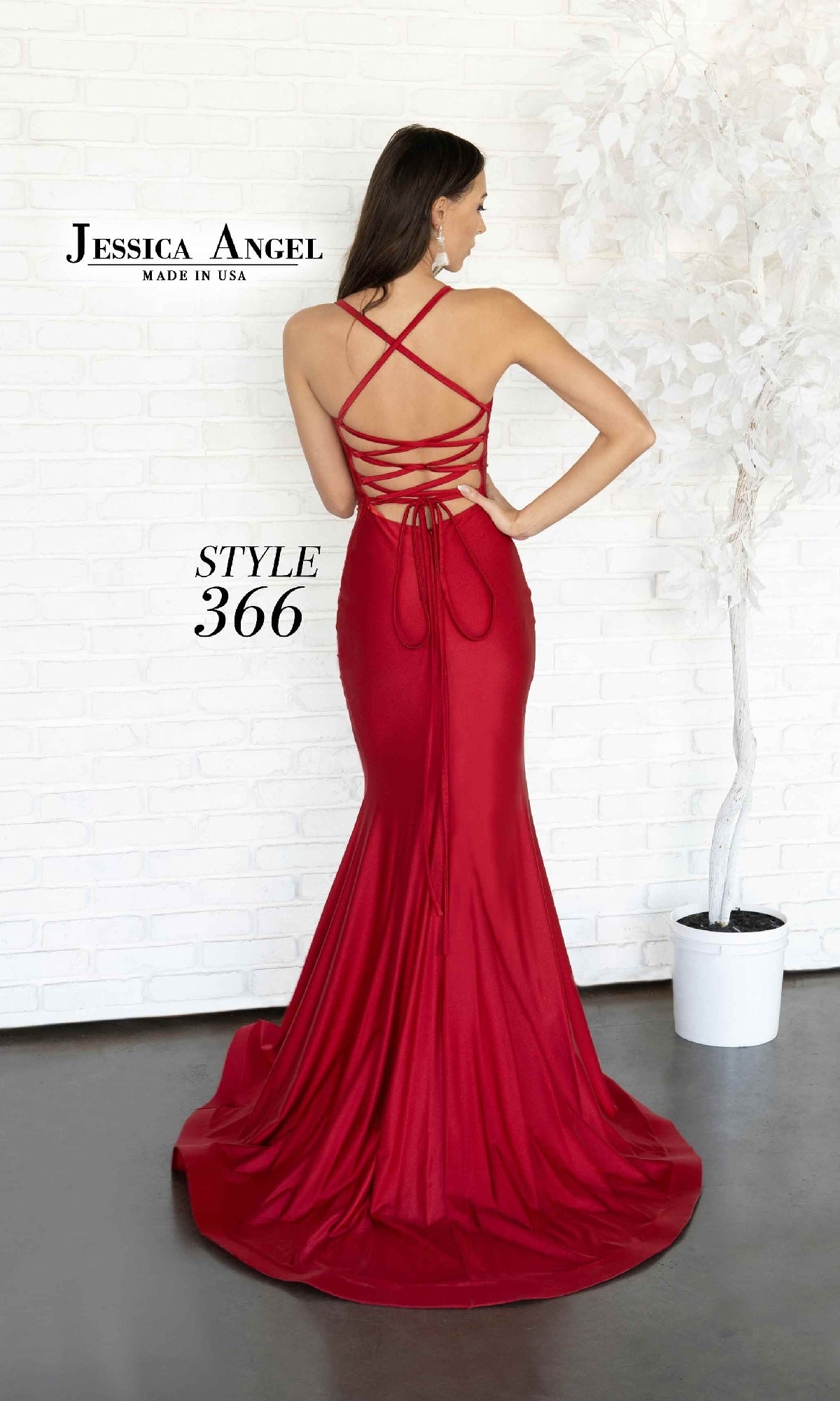 Lace-Up Long Prom Dress: Jessica Angel 366