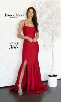 Lace-Up Long Prom Dress: Jessica Angel 366