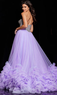 Strapless Jovani Pageant Dress 37199