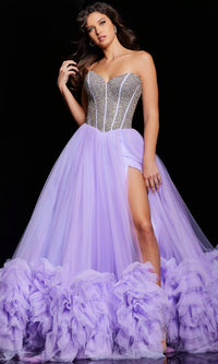 Strapless Jovani Pageant Dress 37199