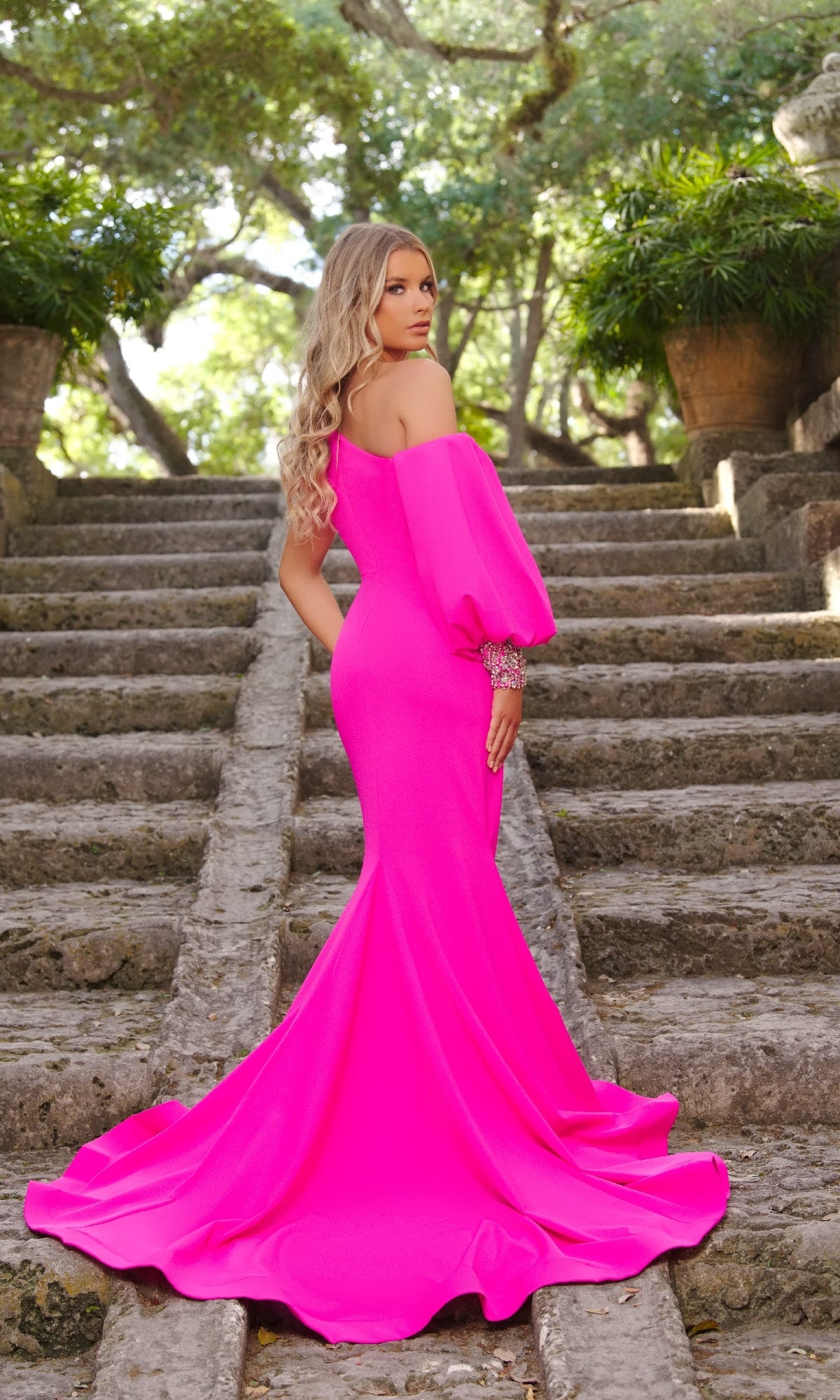 One-Sleeve Long Prom Dress: Ava Presley 38352