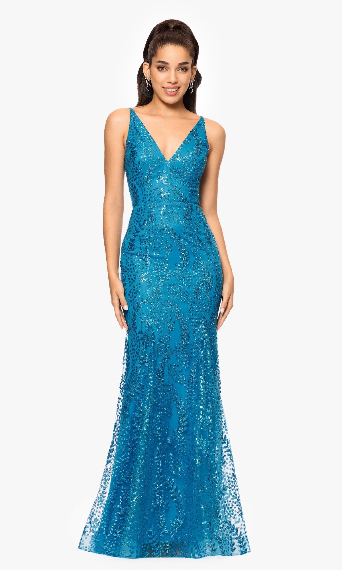 Long Prom Dress: Blondie Nites 3878BN