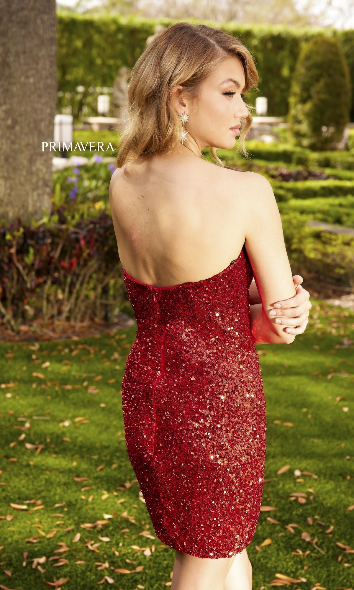 Strapless Sweetheart Sequin Homecoming Dress 3899