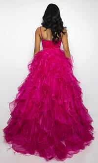 Long Ruffled Prom Ball Gown: Ava Presley 39554