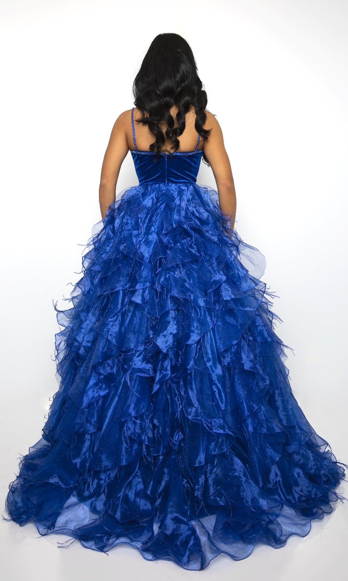 Long Ruffled Prom Ball Gown: Ava Presley 39554