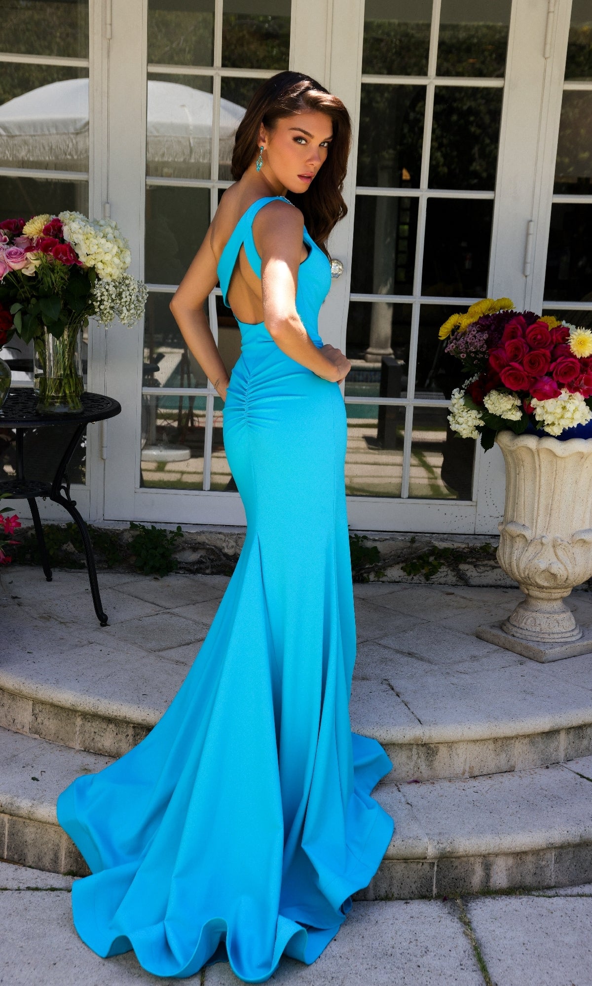 Keyhole Cut-Out One-Shoulder Prom Dress: Ava Presley 40014