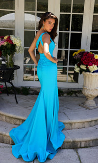 Keyhole Cut-Out One-Shoulder Prom Dress: Ava Presley 40014