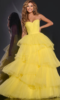 Strapless Tulle Prom Ball Gown: Jovani 40394