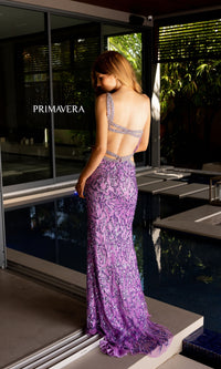 Primavera One-Shoulder Beaded Long Prom Dress 4126